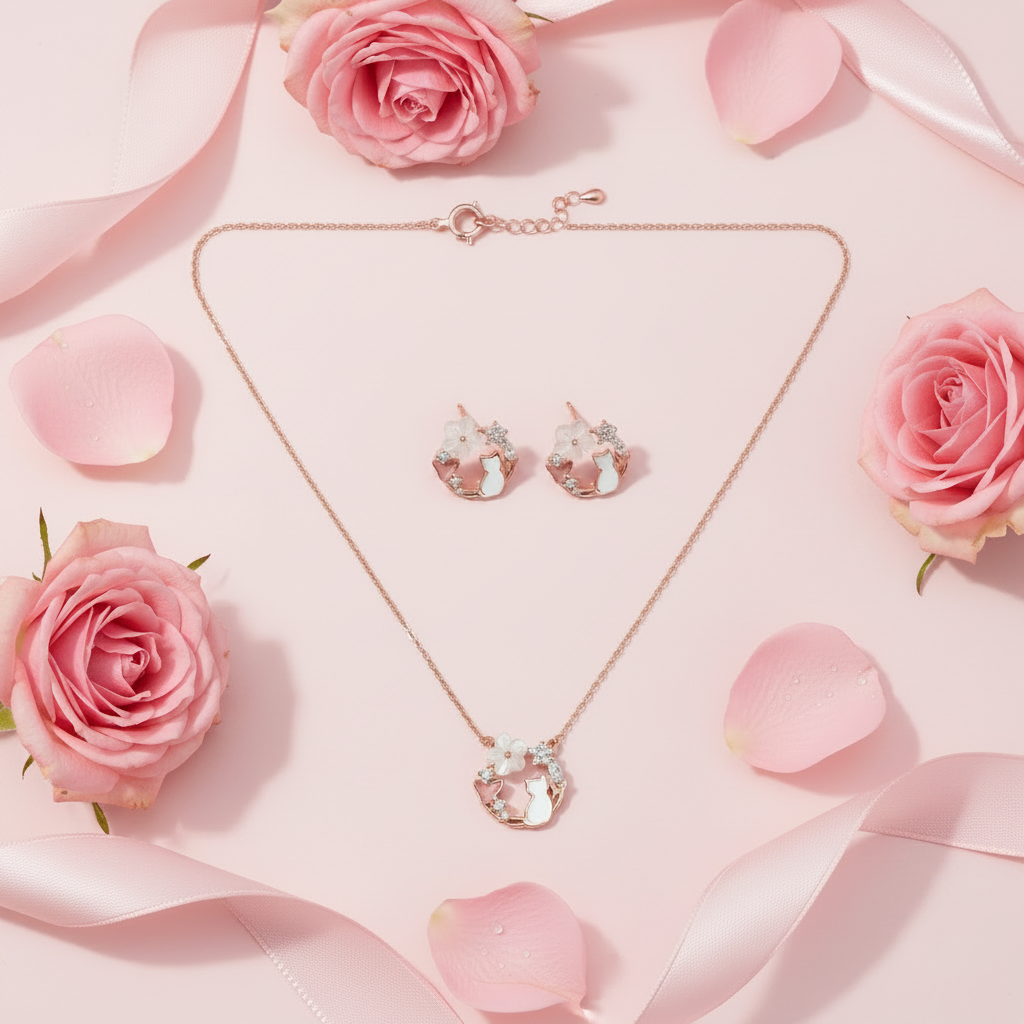 The Blossom Kitten Gift Set — Blush Petal
