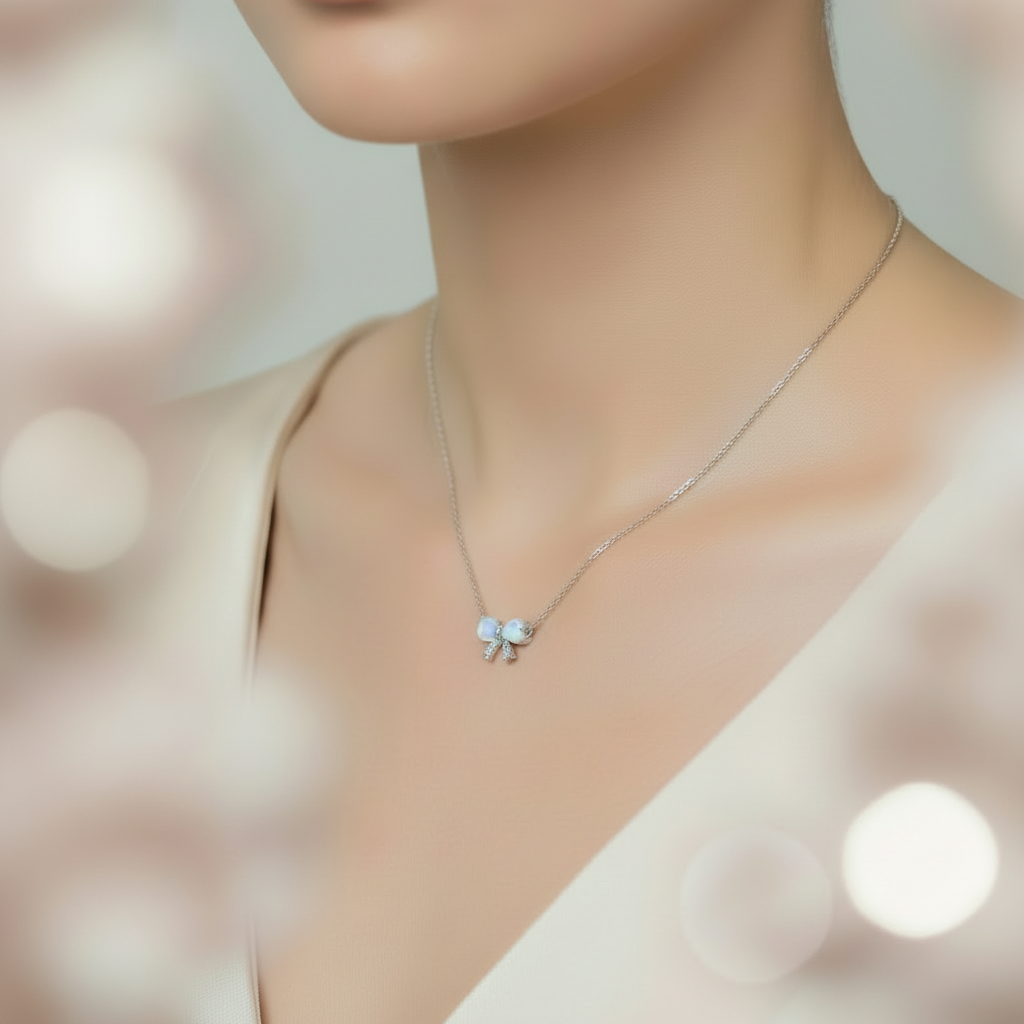 The Dewy Bow Necklace