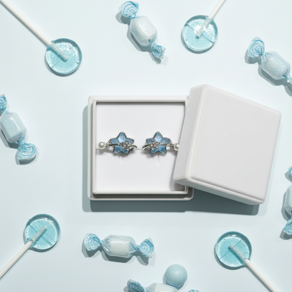 The Azure Star Earrings