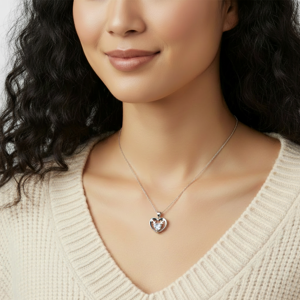 The Frosted Deer Necklace